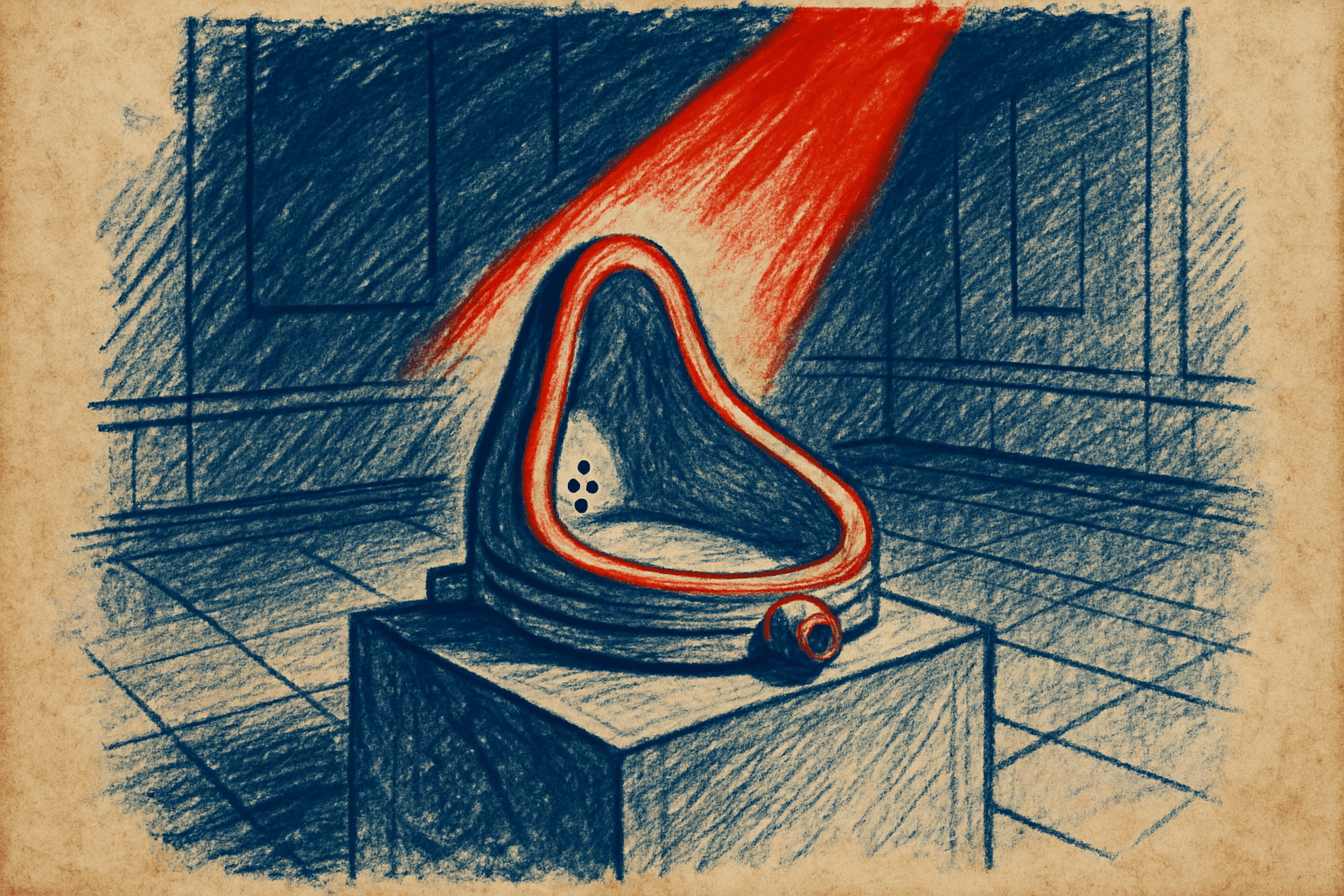 graffiti12 Cuerda de humor en el centro de una habitación, pintada con estilo artístico, representando un concepto artístico y creativo relacionado con Luis Bergasa.